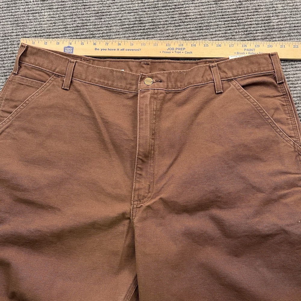 Vintage Carhartt B11 CHT Duck Dungaree Work‎ Pants Men's Size 42x32 Brown NWT - Picture 6 of 8